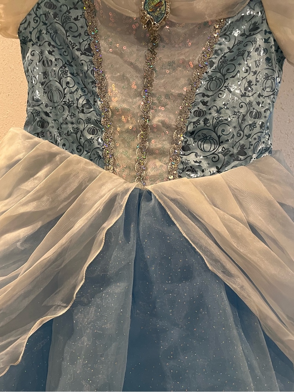 Disney Parks Cinderella Deluxe dress Puffy Skirt lined Eur Size Older Girl Sz13 - Picture 3 of 12
